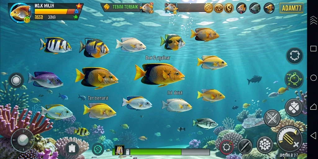Tampilan screenshot dari gameplay Tembak Ikan ADAM77 yang seru.