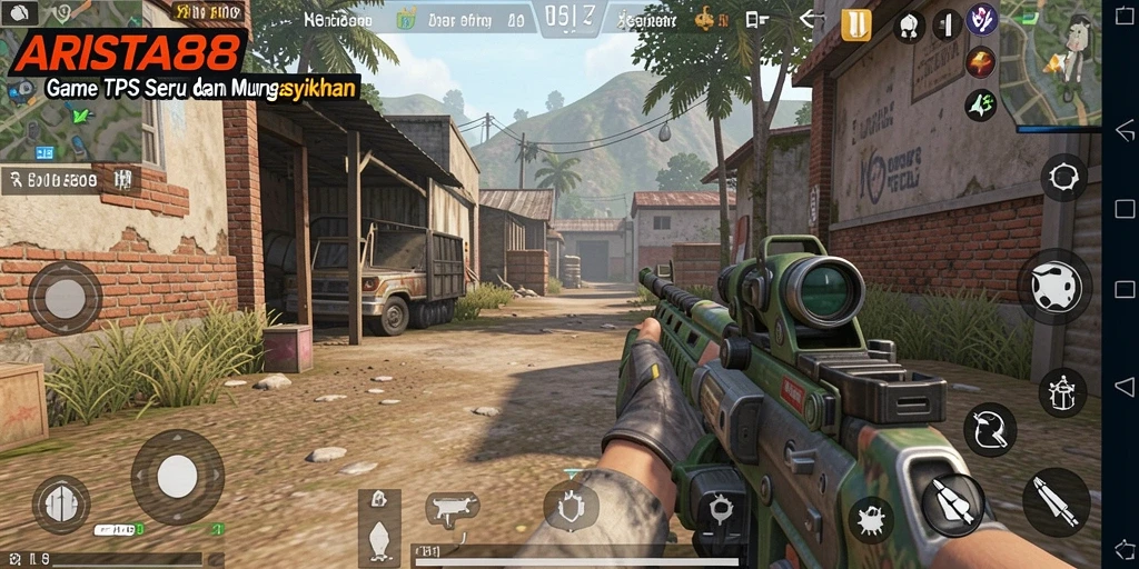 Tampilan gameplay seru di ARISTA88 meneruskan adrenalin pertempuran.