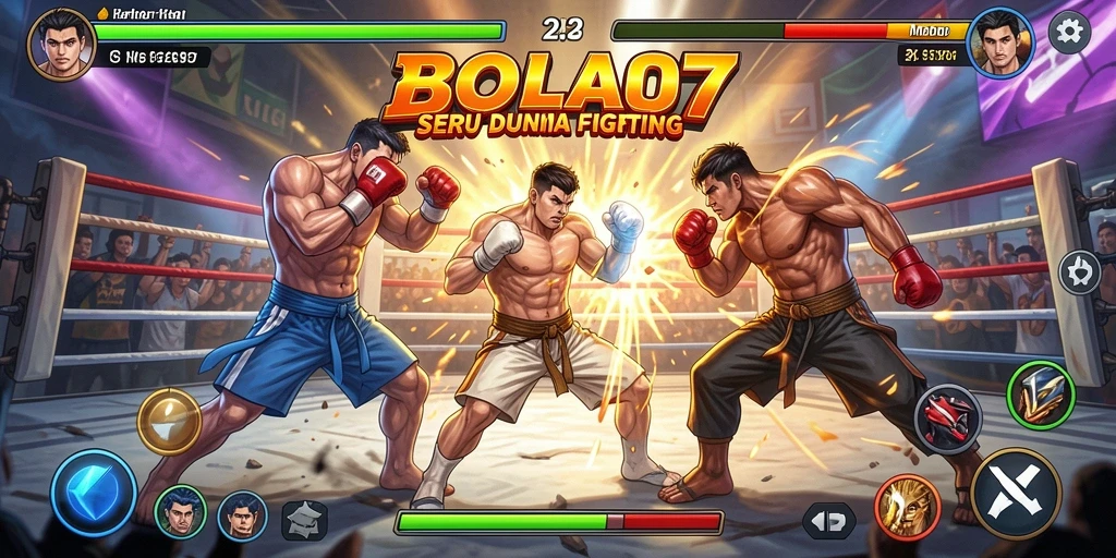 Screenshot gameplay BOLA07 yang menampilkan pertarungan seru.