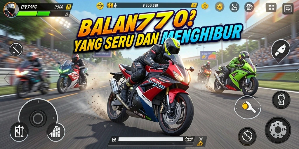 Tampilan gameplay balapan motor yang mendebarkan di DY777.