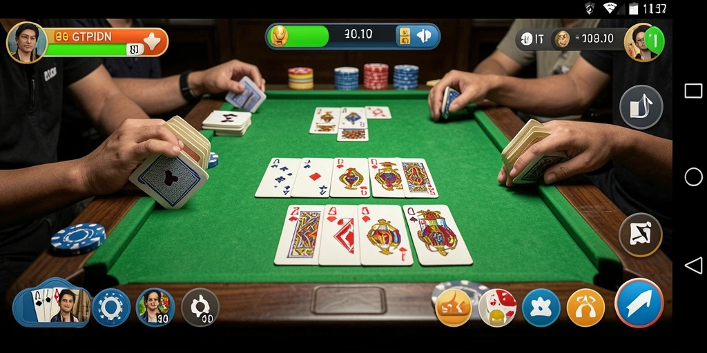 Screenshot gameplay GTPIDN menampilkan keseruan permainan Gaple.