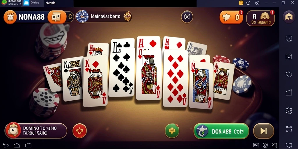 Screenshot gameplay NONA88 yang menampilkan keseruan bermain Domino.