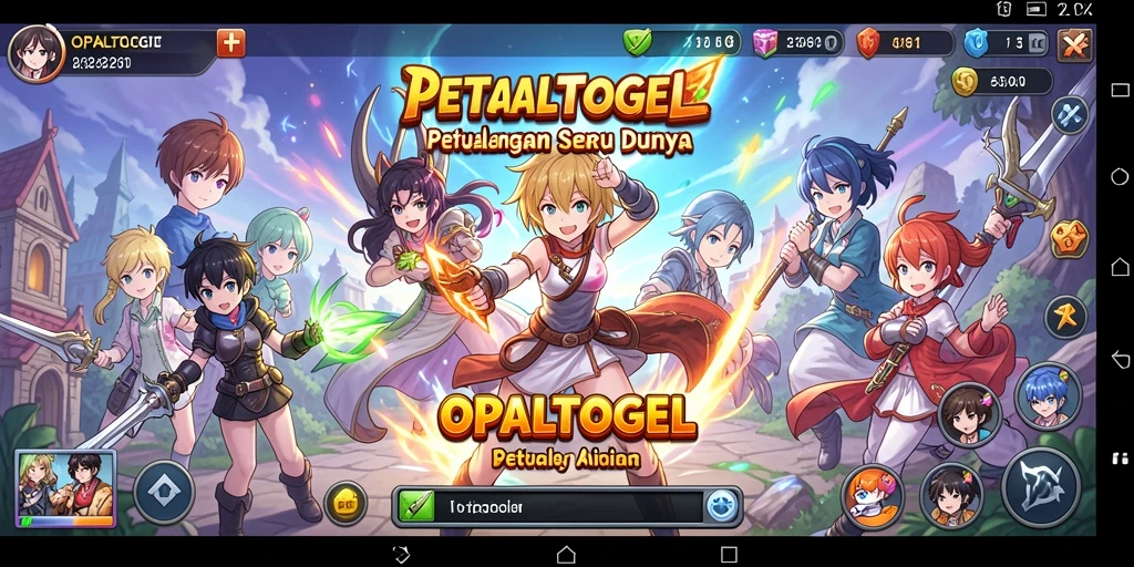 Tampilan gameplay <strong>OPALTOGEL</strong> yang penuh warna dan dinamis.