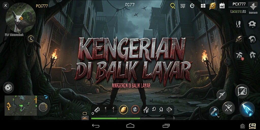 Screenshot menampilkan suasana mencekam dalam gameplay PCX777.