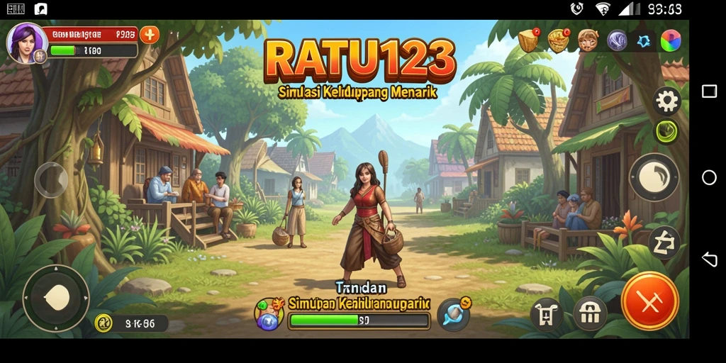 Gameplay menarik dari RATU123 yang menunjukkan aktivitas sehari-hari karakter.