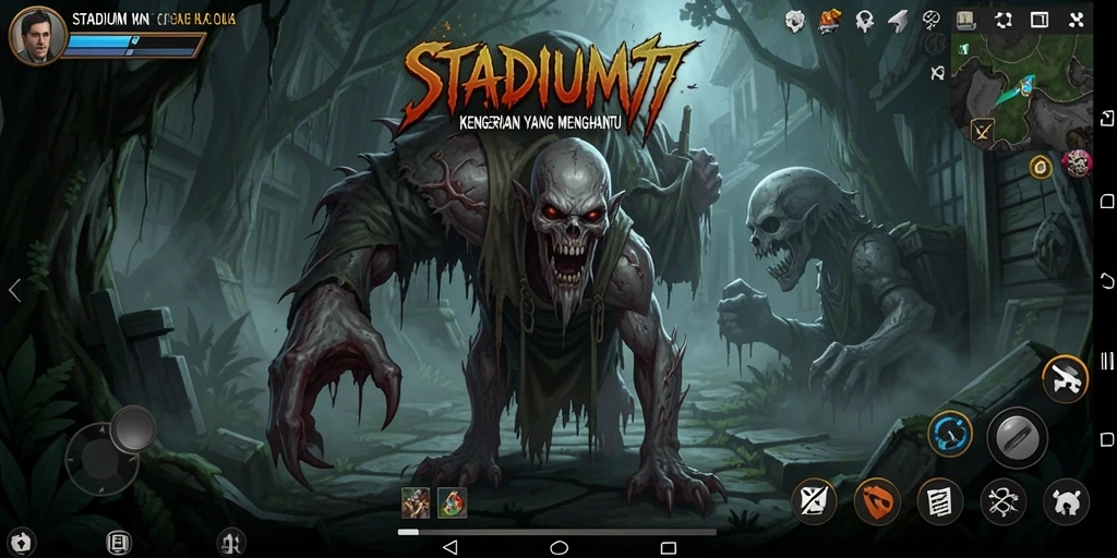 Gameplay STADIUM77 yang menegangkan di tengah kegelapan stadion.